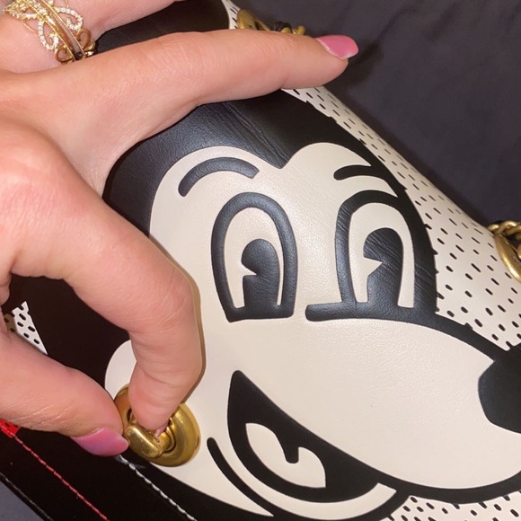 Mickey MouseKeith Haring brass/red shoulder bag - Picture 5 of 10